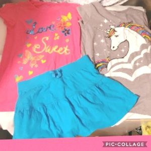 New 10/12 skort, 2 tees 14 and 10/12